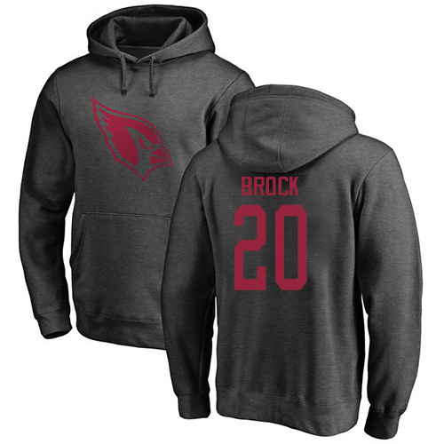 Arizona Cardinals Men Ash Tramaine Brock One Color NFL Football #20 Pullover Hoodie Sweatshirts